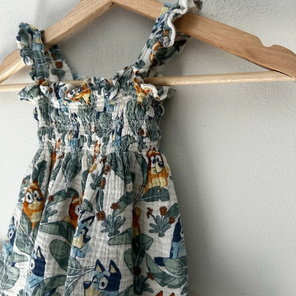 Bluey Girls 12 Months Bingo Bluey Casual Cotton Dress